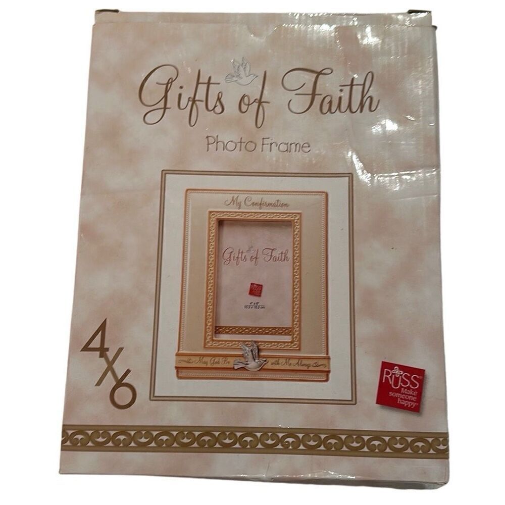 *NEW* Russ Berrie Gifts of Faith Porcelain Confirmation Picture Frame 4" x 6"